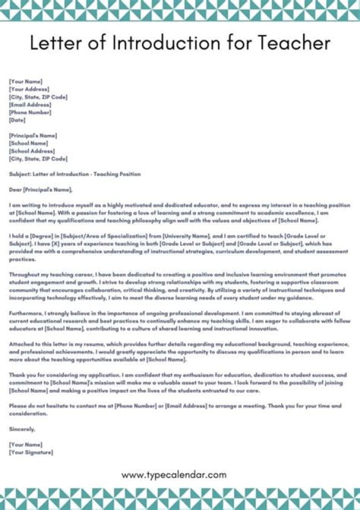 Crafting a Compelling Letter of Introduction for Teachers
