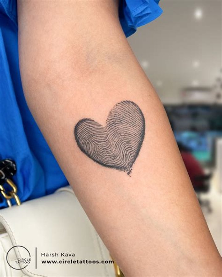Heart Shaped Fingerprint Tattoo: A Unique Expression of Love and Identity