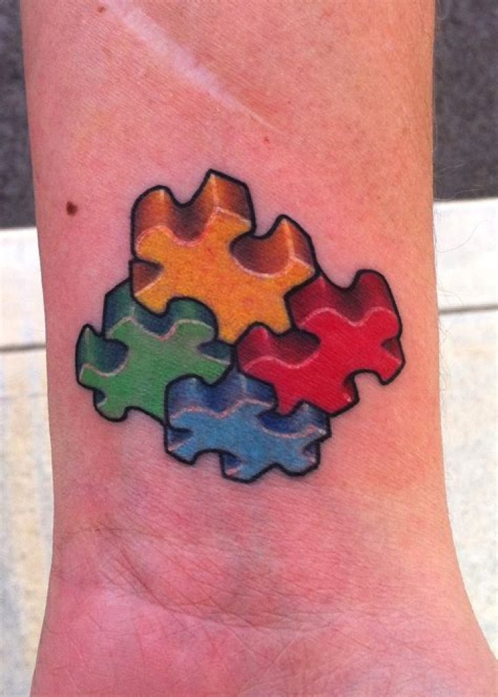 Tattoo Autism Puzzle: A Unique Expression of Awareness and Acceptance