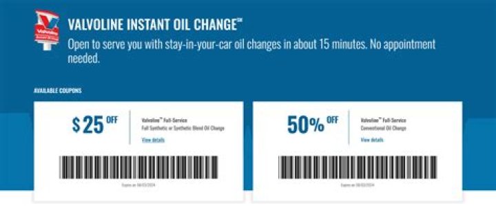 Valvoline Coupon: $25 Off &ndash; Save Big on High-Quality Oil Changes